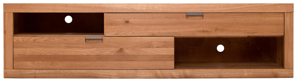 TV-ELEMENT - Wildeiche/Alufarben, Natur, Holz (200/54/42cm) - Carryhome