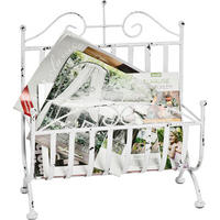 ZEITUNGSSTÄNDER 37/44/18 cm  - Weiss, Design, Metall (37/44/18cm) - Ambia Home