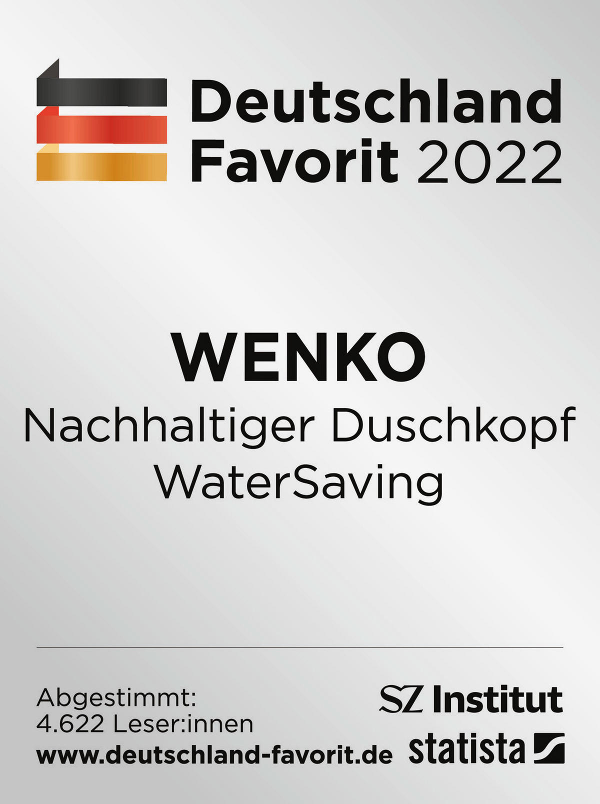 DUSCHKOPF   - Schwarz, Basics, Kunststoff (11cm) - Wenko