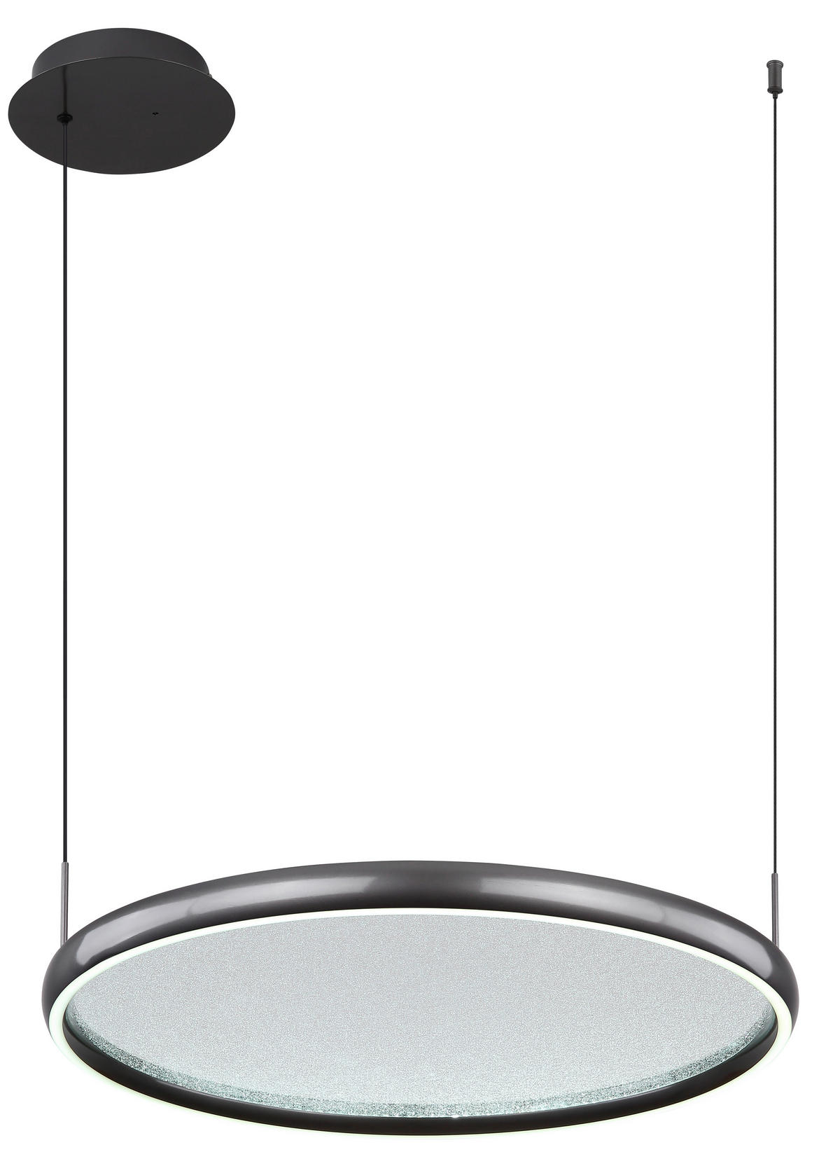 LED FÜGGŐLÁMPA 63/60/150 cm  - fekete/fehér, Design, műanyag/fém (63/60/150cm) - Globo