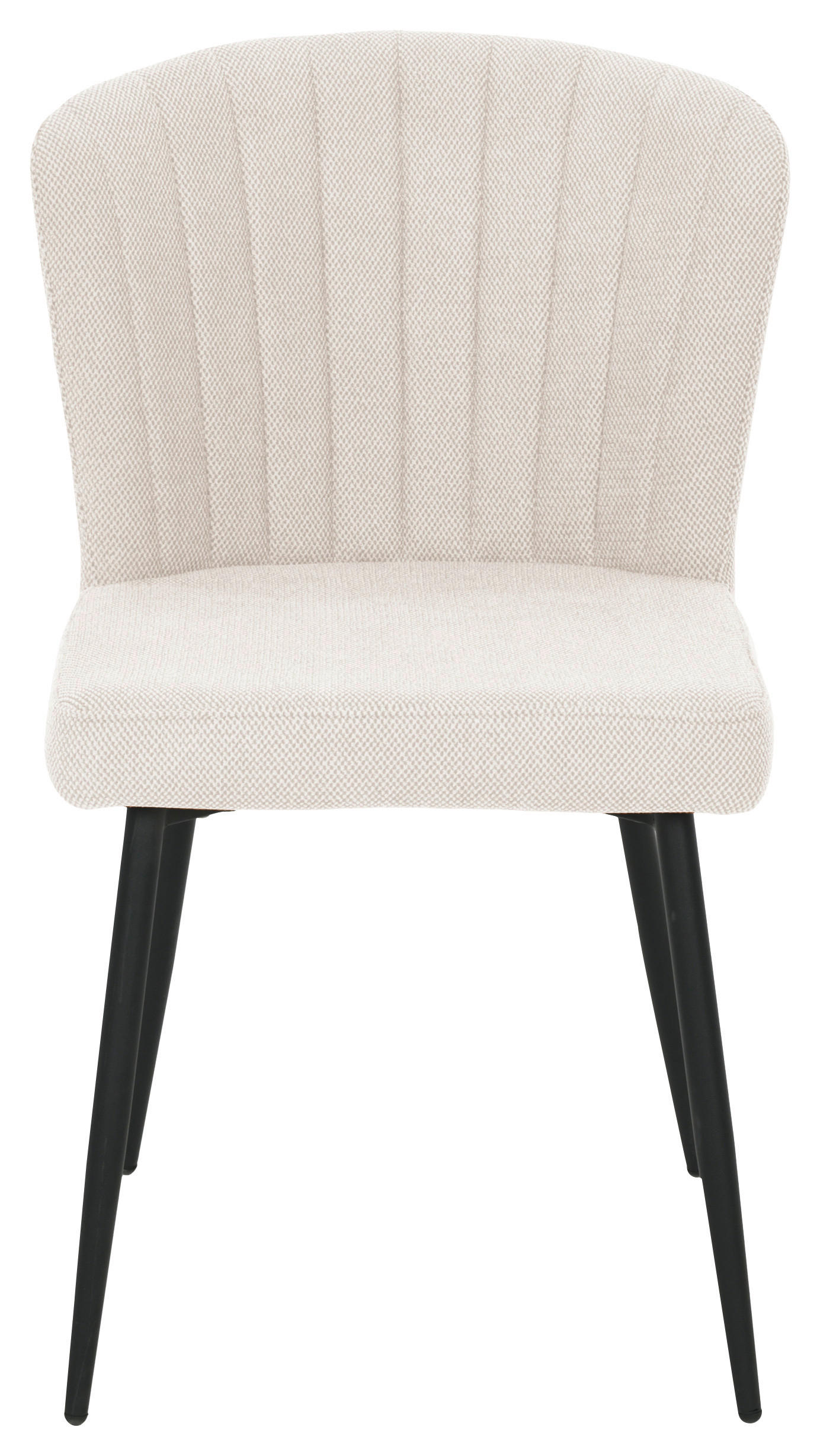 VIERFUßSTUHL  in Eisen Leinenoptik Holz, Metall, Textil  - Beige/Schwarz, KONVENTIONELL, Holz/Textil (52/82/60cm) - P & B