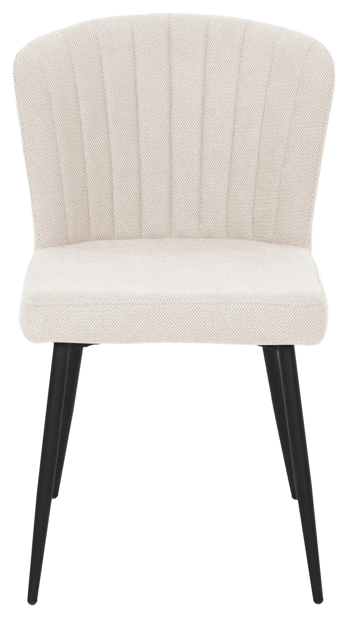 VIERFUßSTUHL  in Eisen Leinenoptik Holz, Metall, Textil  - Beige/Schwarz, KONVENTIONELL, Holz/Textil (52/82/60cm) - P & B