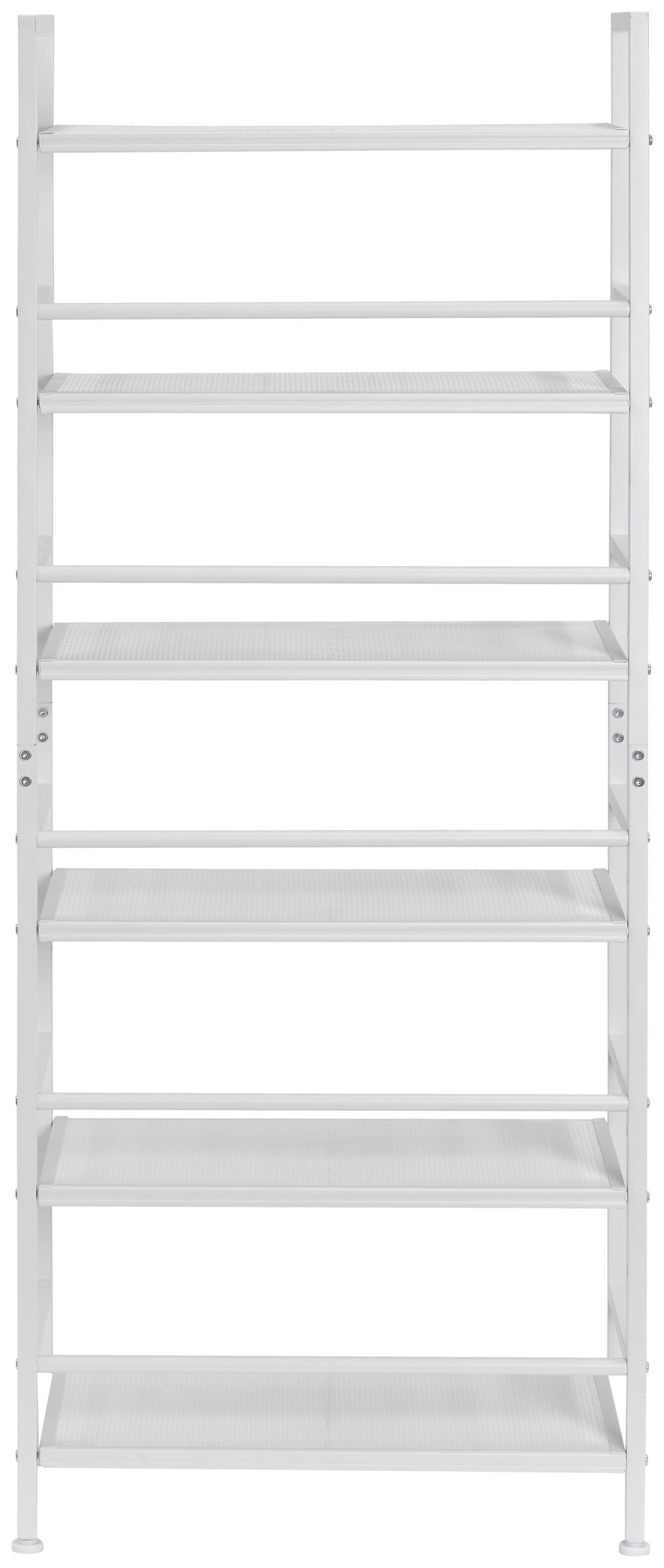 REGÁL NA BOTY, bílá, 59/144/30 cm - bílá, Moderní, kov (59/144/30cm) - PBJ