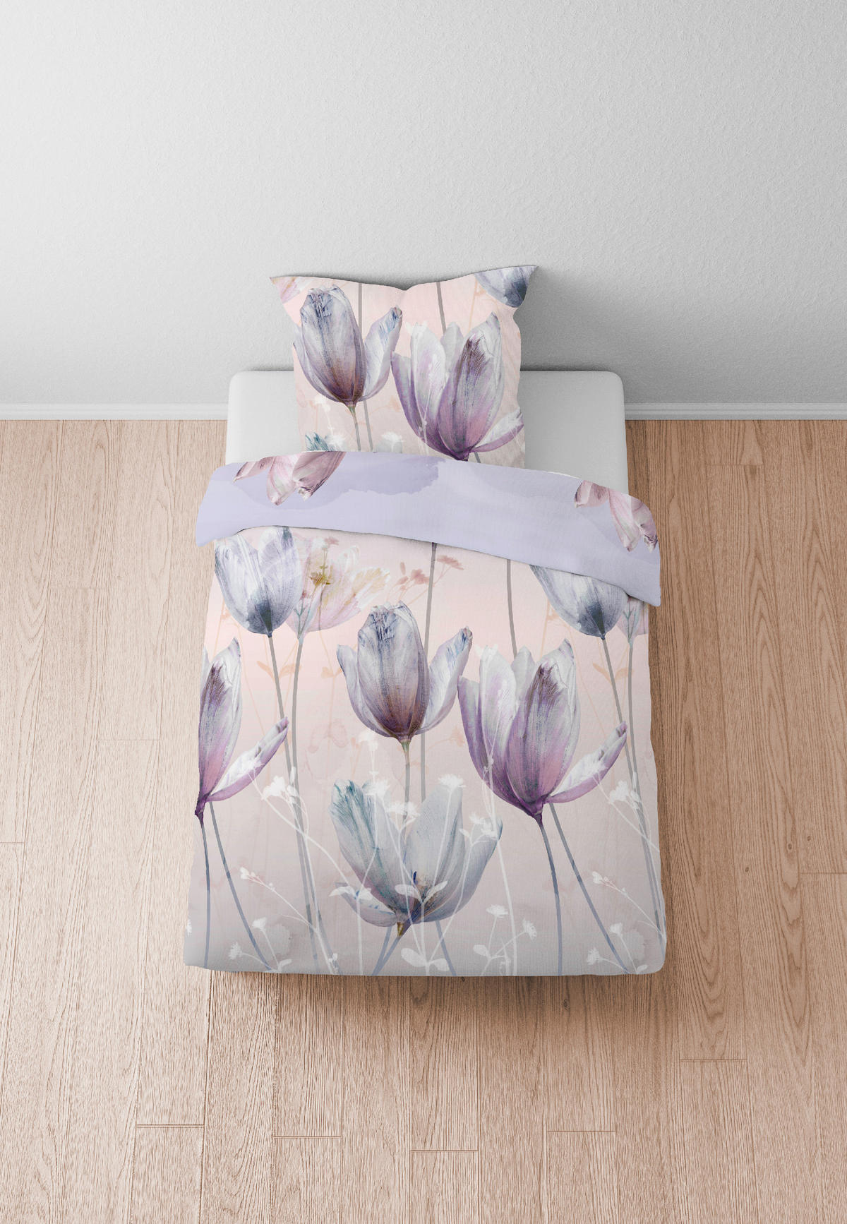 WENDEBETTWÄSCHE -teilig Satin, Flachgewebe 140/200 cm  - Flieder, Basics, Textil (140/200cm) - Esposa