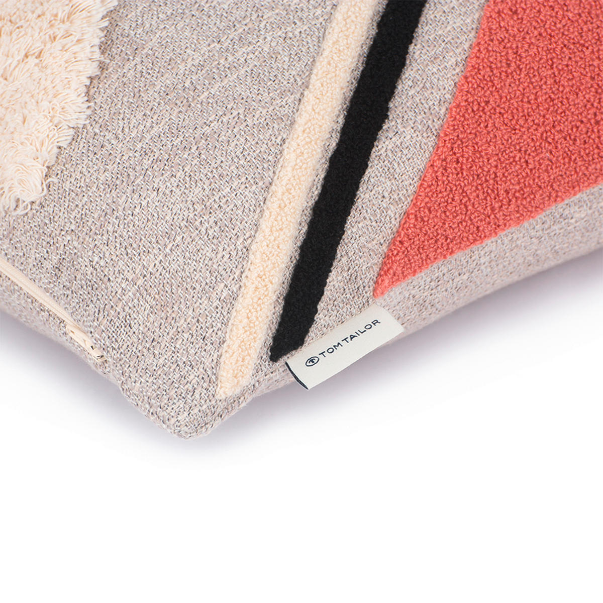 KISSENHÜLLE T-Ethno Mulit Zag 45/45 cm  - Beige/Naturfarben, Trend, Textil (45/45cm) - Tom Tailor