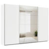 SCHWEBETÜRENSCHRANK  in Weiß  - Alufarben/Weiß, KONVENTIONELL, Glas/Holzwerkstoff (315/210/62cm) - Xora