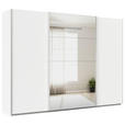 SCHWEBETÜRENSCHRANK  in Weiß  - Alufarben/Weiß, KONVENTIONELL, Glas/Holzwerkstoff (315/229/62cm) - Xora