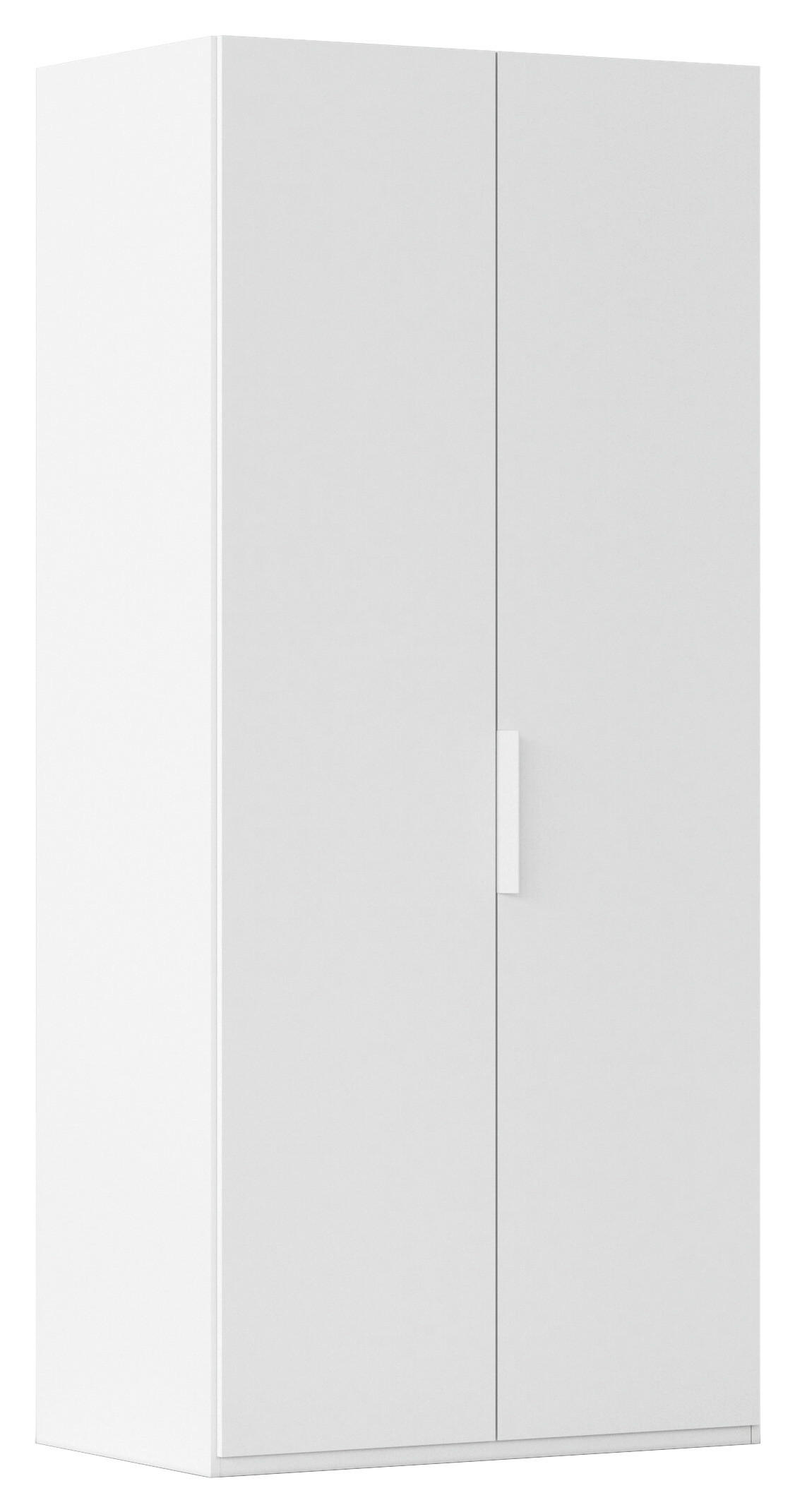 DREHTÜRENSCHRANK 101/223/61 cm,  in Weiß, 2-türig  - Weiß, Basics, Holzwerkstoff/Metall (101/223/61cm) - Novel