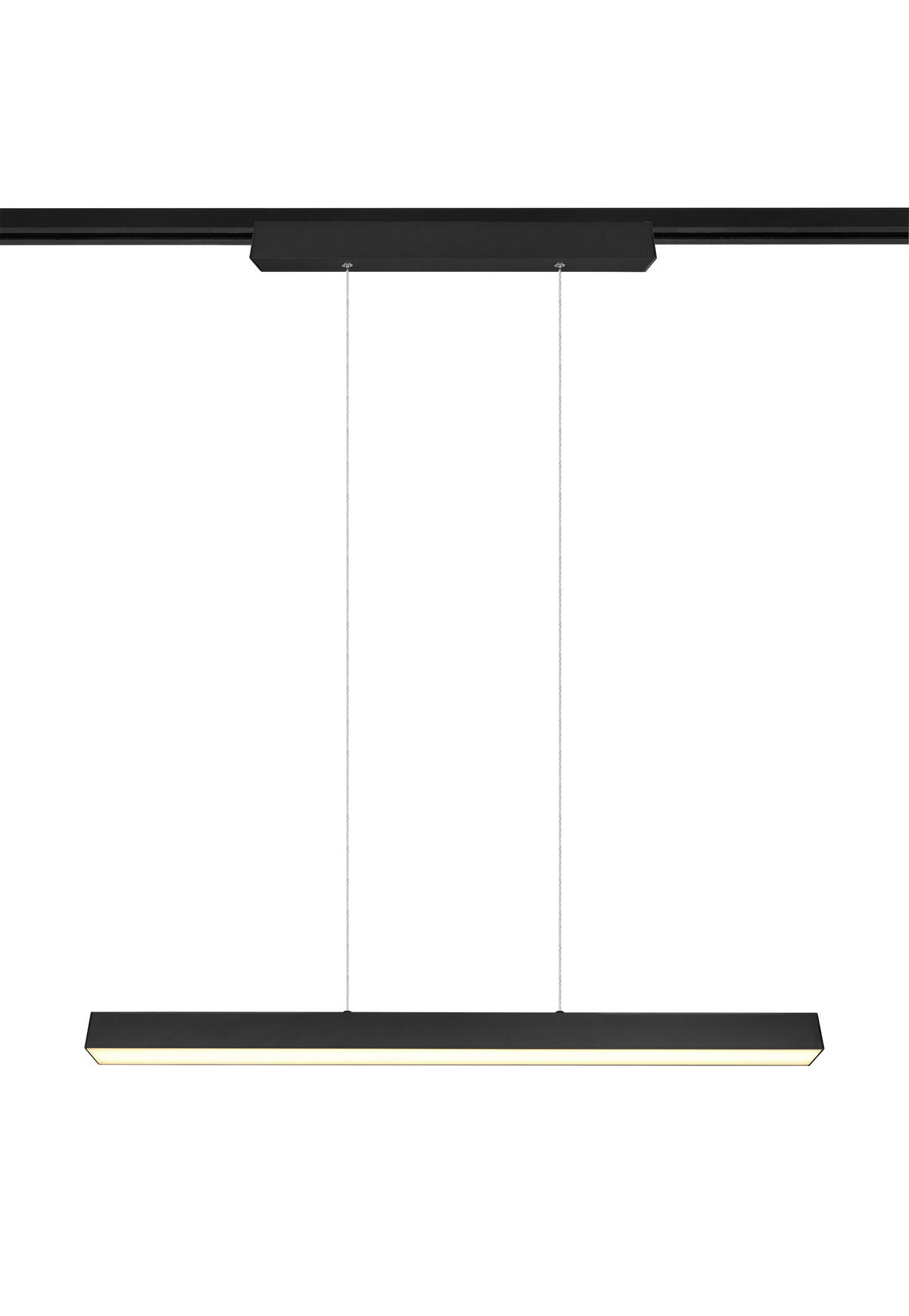 SCHIENENSYSTEM-HÄNGELEUCHTE - Schwarz, Basics, Metall (90/180/5cm) - Trio Leuchten
