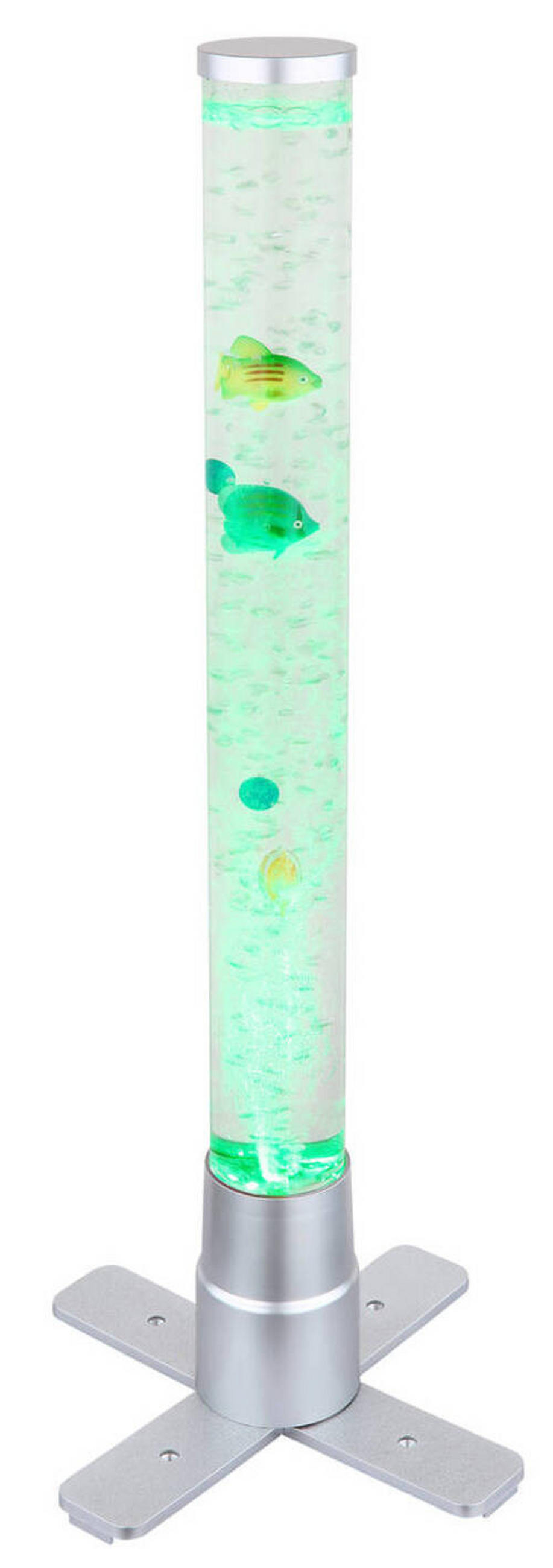 LED SVJETILJKA PODNA  - srebrne boje/prozirno, Basics, plastika (24,6/24,6/61,1cm) - Globo