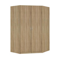ECKSCHRANK in  - Silberfarben/Sonoma Eiche, Design, Holzwerkstoff/Kunststoff (117/197/52,2cm) - Boxxx