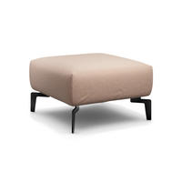 HOCKER Chenille Rosa  - Schwarz/Rosa, Design, Textil/Metall (70/70/46cm) - SENSOO