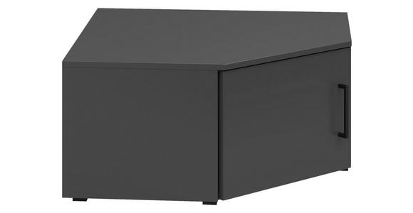 AUFSATZSCHRANK 101/35/79 cm  - Schwarz/Graphitfarben, MODERN, Holzwerkstoff/Kunststoff (101/35/79cm) - Carryhome