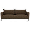 SOFA in Chenille Braun  - Schwarz/Braun, Design, Textil/Metall (223/96/95cm) - Livetastic