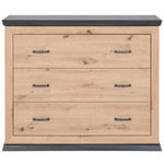 WICKELKOMMODE Benton 110/89,5/43 cm  - Eichefarben/Dunkelgrau, Natur, Holzwerkstoff/Kunststoff (110/89,5/43cm) - My Baby Lou