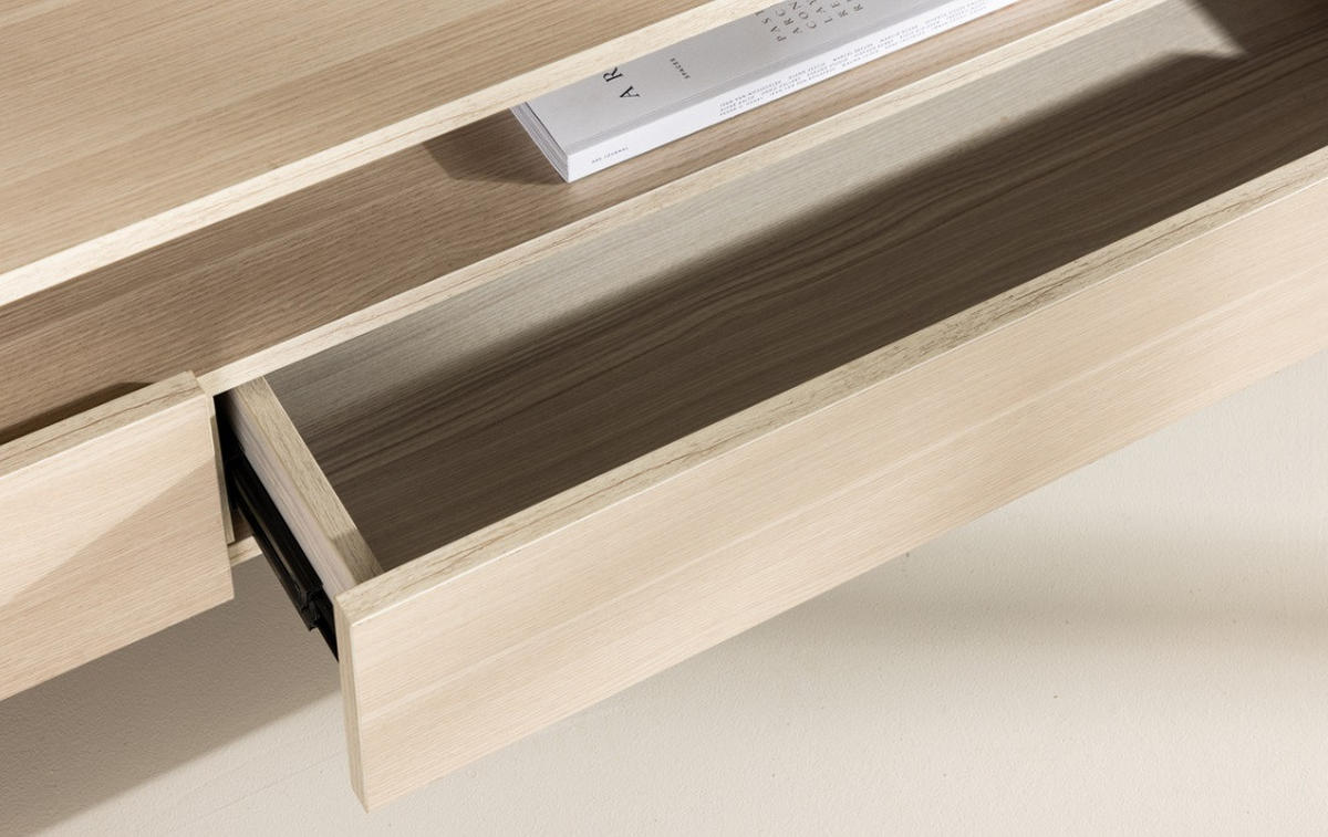 TV-BÄNK 180/40/40 cm  - vit/svart, Design, metall/trämaterial (180/40/40cm) - Best Price