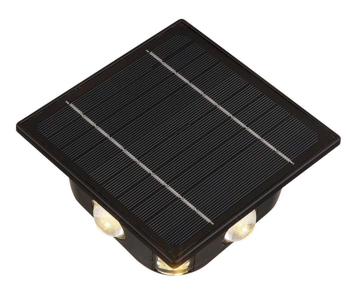 SOLARLEUCHTE 13,1/7/13,1 cm   - Klar/Schwarz, Design, Kunststoff (13,1/7/13,1cm) - Globo