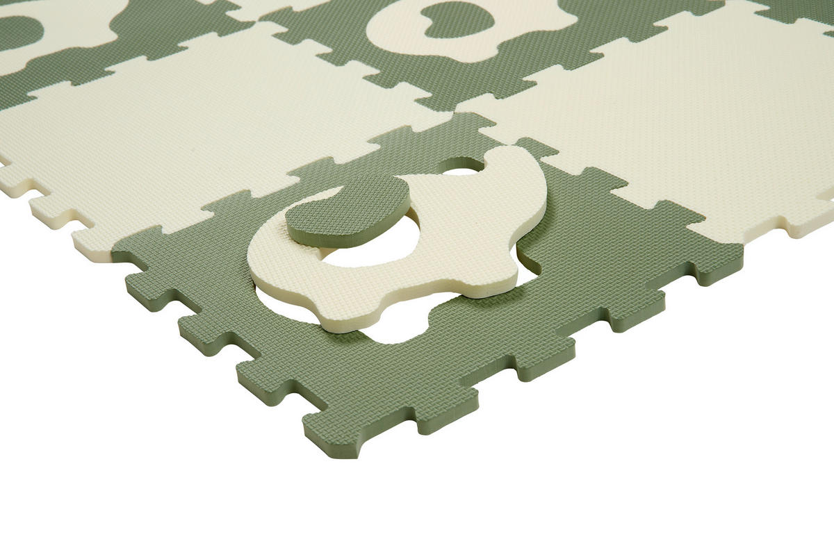 PUZZLEMATTE  - Beige/Grün, Basics, Kunststoff (30/30/1cm) - My Baby Lou