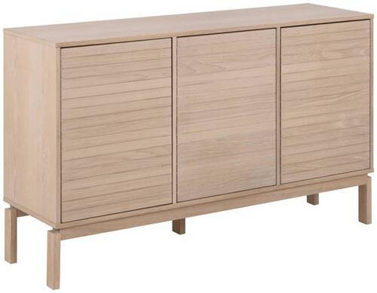 KOMMODE 135,4/80/40 cm  in Eichefarben  - Weiss/Eichefarben, Design, Holzwerkstoff (135,4/80/40cm) - Livetastic