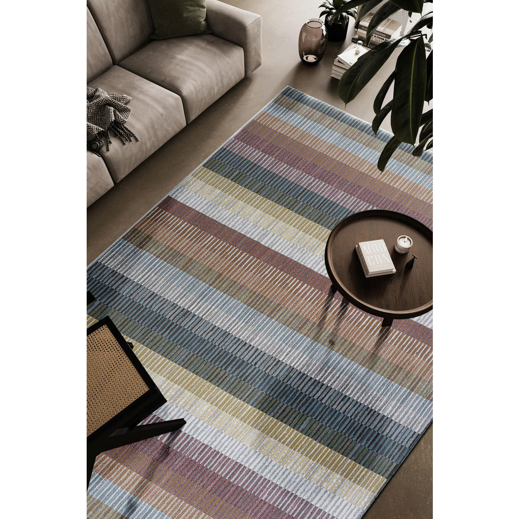 Thumbnail - Novel Webteppich Argentum, Mehrfarbig, Textil, geometrisch, rechteckig, 133x195 cm, Oeko-Tex® Standard 100, für Fußboden...