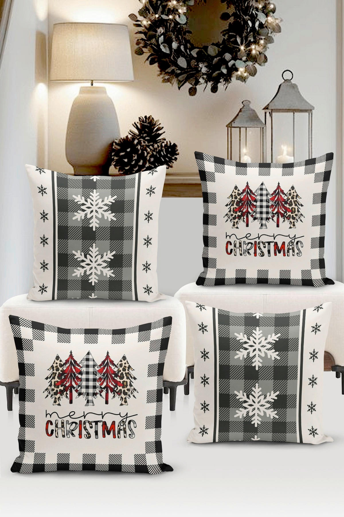 KISSENBEZUG-SET Artfchrst4-67 43/43 cm  - Multicolor, Basics, Textil (43/43cm) - X-Mas