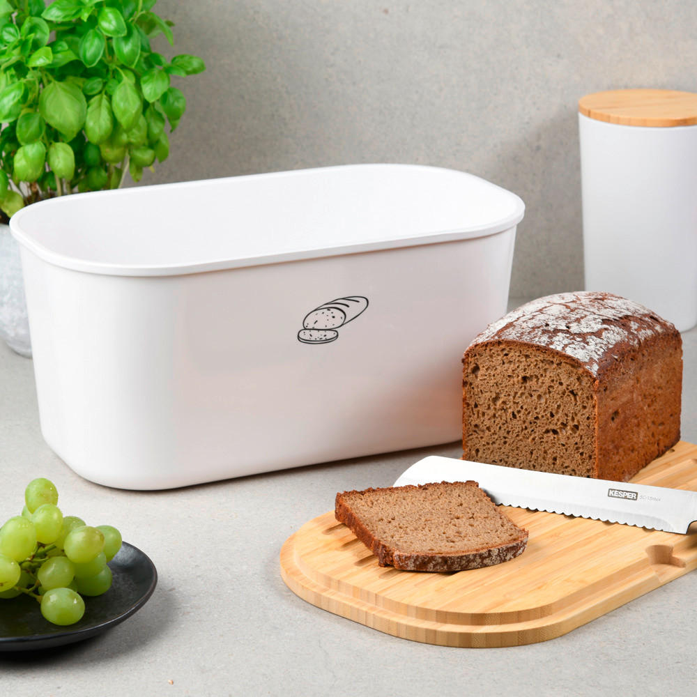 BROTKASTEN - Naturfarben/Weiß, Basics, Holz/Kunststoff (37/21/18.2cm) - Kesper