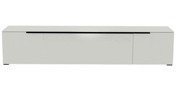 LOWBOARD Weiß, Schwarz  - Schwarz/Weiß, Design, Glas/Holzwerkstoff (210/43/45cm) - Moderano