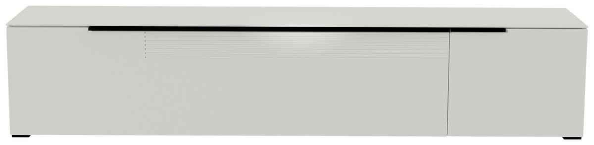 LOWBOARD Schwarz, Weiss  210/43/45 cm  - Weiss/Schwarz, Design, Glas/Holzwerkstoff (210/43/45cm) - Moderano