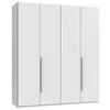 DREHTÜRENSCHRANK 4-türig Weiß  - Weiß, MODERN, Holzwerkstoff/Kunststoff (180/208/58cm) - Chameo