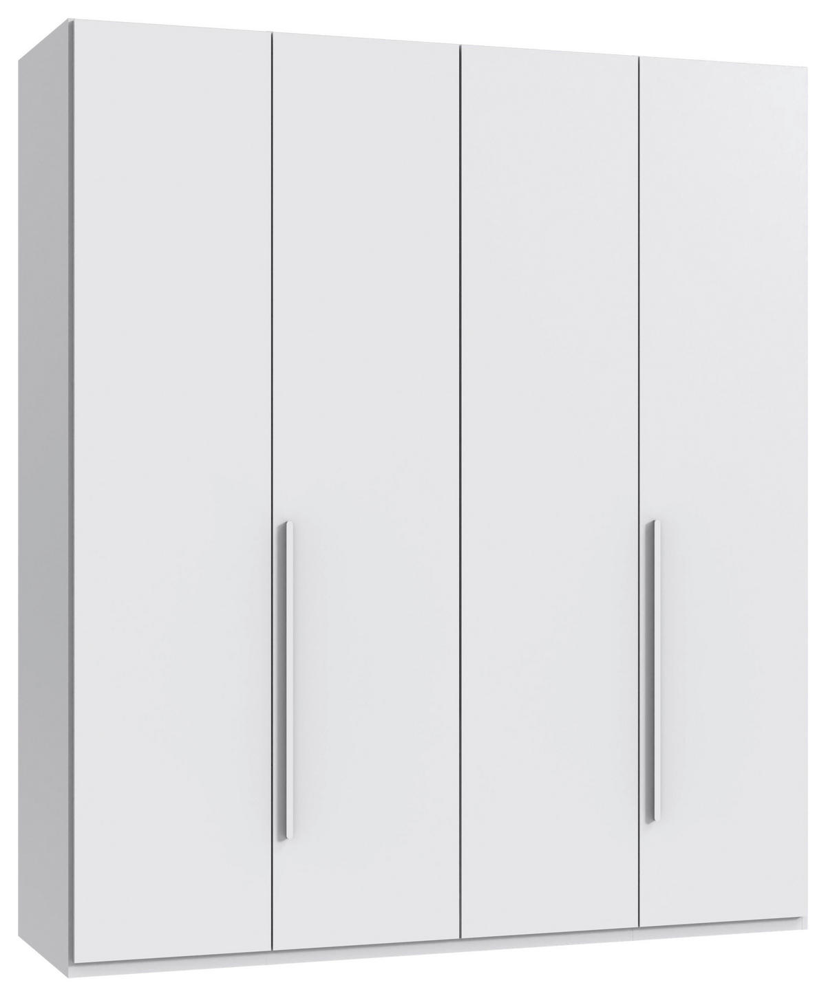 DREHTÜRENSCHRANK  in Weiß  - Weiß, MODERN, Holzwerkstoff/Kunststoff (180/208/58cm) - Chameo