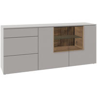 SIDEBOARD 192/84/45 cm Taupe, Wildeiche  192/84/45 cm  - Taupe/Wildeiche, Design, Glas/Holz (192/84/45cm) - Voglauer