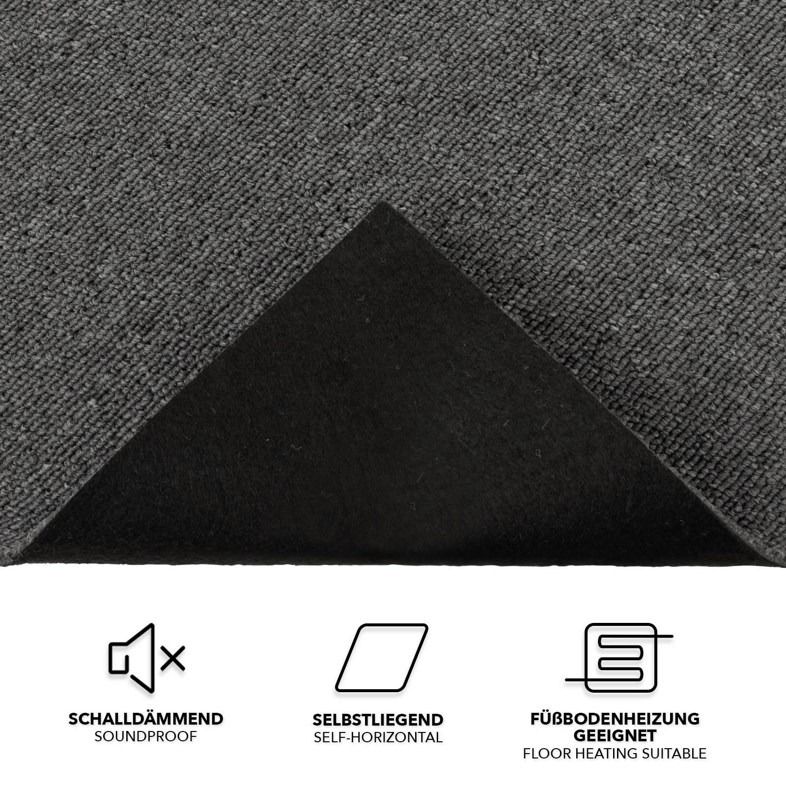 TEPPICHFLIESE - Dunkelgrau, Basics, Textil (50/50cm) - Esposa