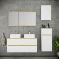 BADEZIMMER 6-teilig 151 cm  - Honigeiche/Weiss, Trend, Keramik/Holzwerkstoff (151cm) - MID.YOU