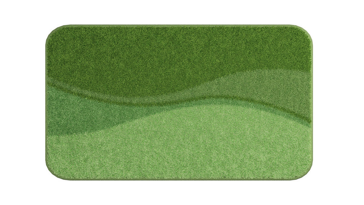 BADEMATTE Grün 65/115 cm  - Grün, Basics, Kunststoff/Textil (65/115cm) - Grund