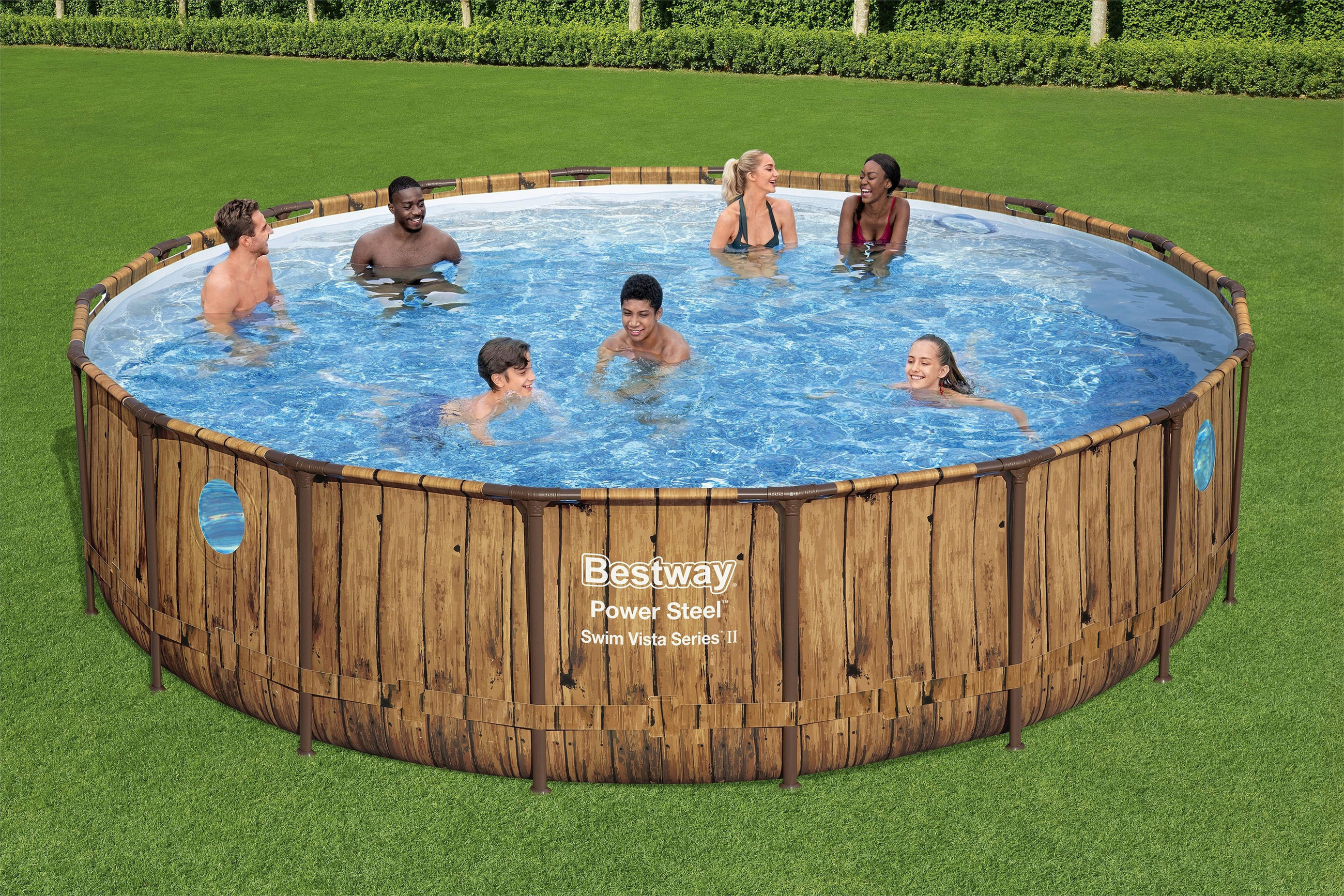 POOL SET VISTA SERIES 56977GS 549/122 cm  - Braun, KONVENTIONELL, Kunststoff/Metall (549/122cm) - Bestway