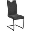 SCHWINGSTUHL  in Eisen Webstoff  - Anthrazit/Schwarz, Basics, Holz/Textil (44/99/63cm) - MID.YOU