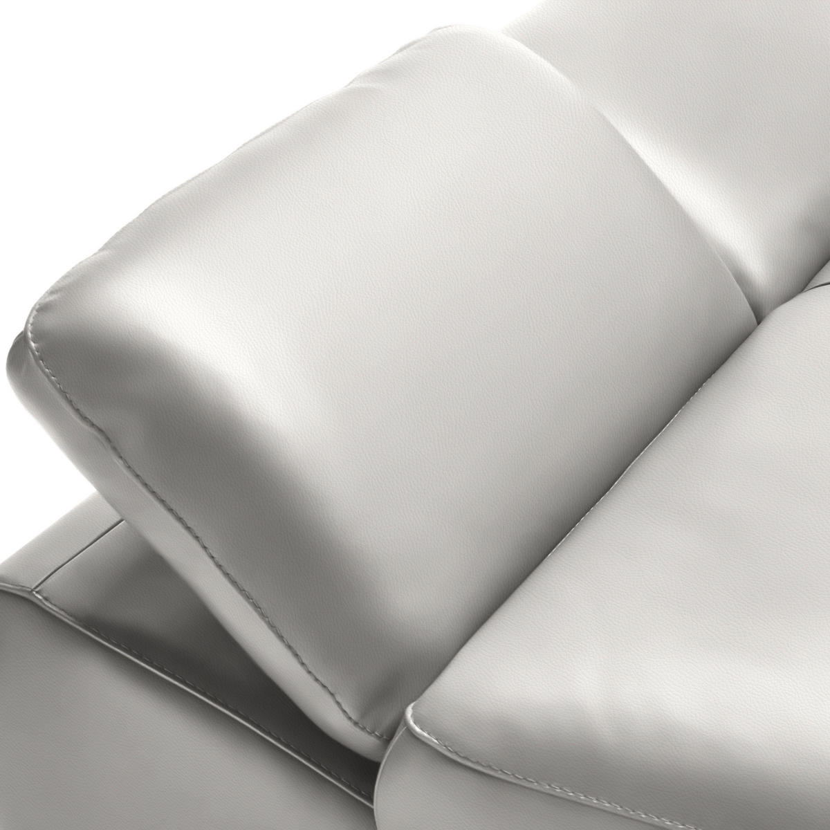 ECKSOFA in Echtleder Greige  183/286 cm  - Greige/Schwarz, Design, Leder/Metall (183/286cm) - Celina Home