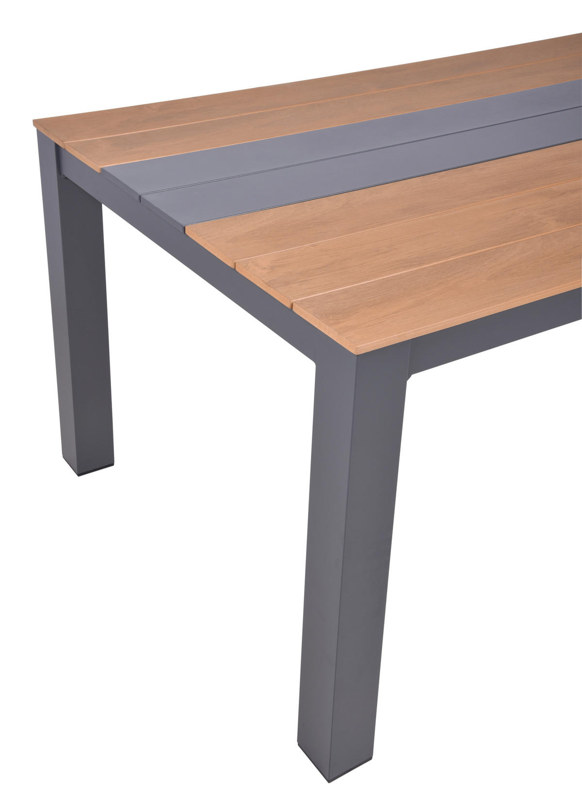 GARTENTISCH 200/100/75 cm Metall, Kunststoff  - Anthrazit/Braun, Basics, Kunststoff/Metall (200/100/75cm) - Gardenson