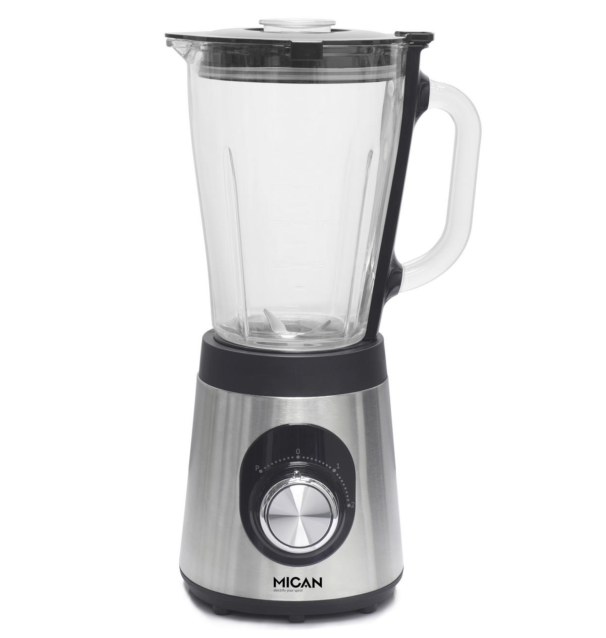 STANDMIXER  - Klar/Edelstahlfarben, Design, Glas/Kunststoff (20/28/33cm) - Mican