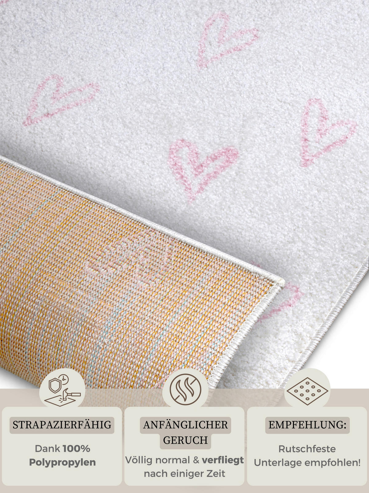 KINDERTEPPICH 160/235 cm Adventures  - Hellrosa/Creme, Trend, Kunststoff/Textil (160/235cm)