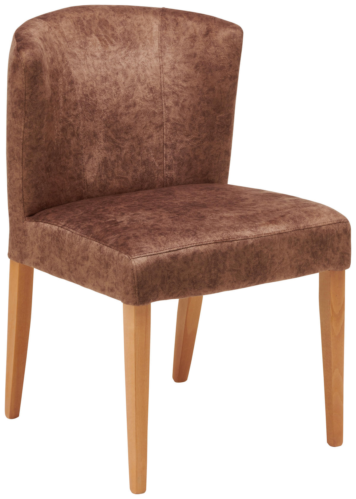 STUHL Braun Buche massiv  - Braun/Naturfarben, MODERN, Holz (52/83/62cm)