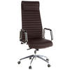 DREHSTUHL Lederlook Silberfarben, Dunkelbraun  - Dunkelbraun/Silberfarben, MODERN, Leder/Kunststoff (59/139/50cm) - MID.YOU