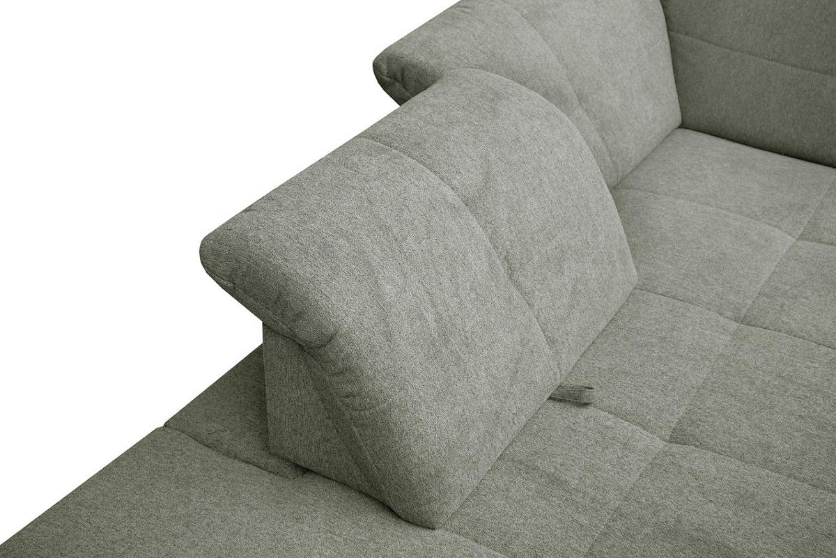 SAROKGARNITÚRA textil zöld  - krómszínű/zöld, Basics, műanyag/textil (242/313cm) - Xora