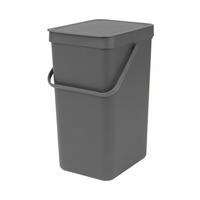 ABFALLEIMER 16 l  Kunststoff  - Dunkelgrau, Basics, Kunststoff (22/40.1/27.9cm) - Brabantia