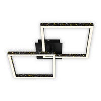 LED PLAFONJERA - crna, Dizajnerski, metal/plastika (52/52/9,5cm)