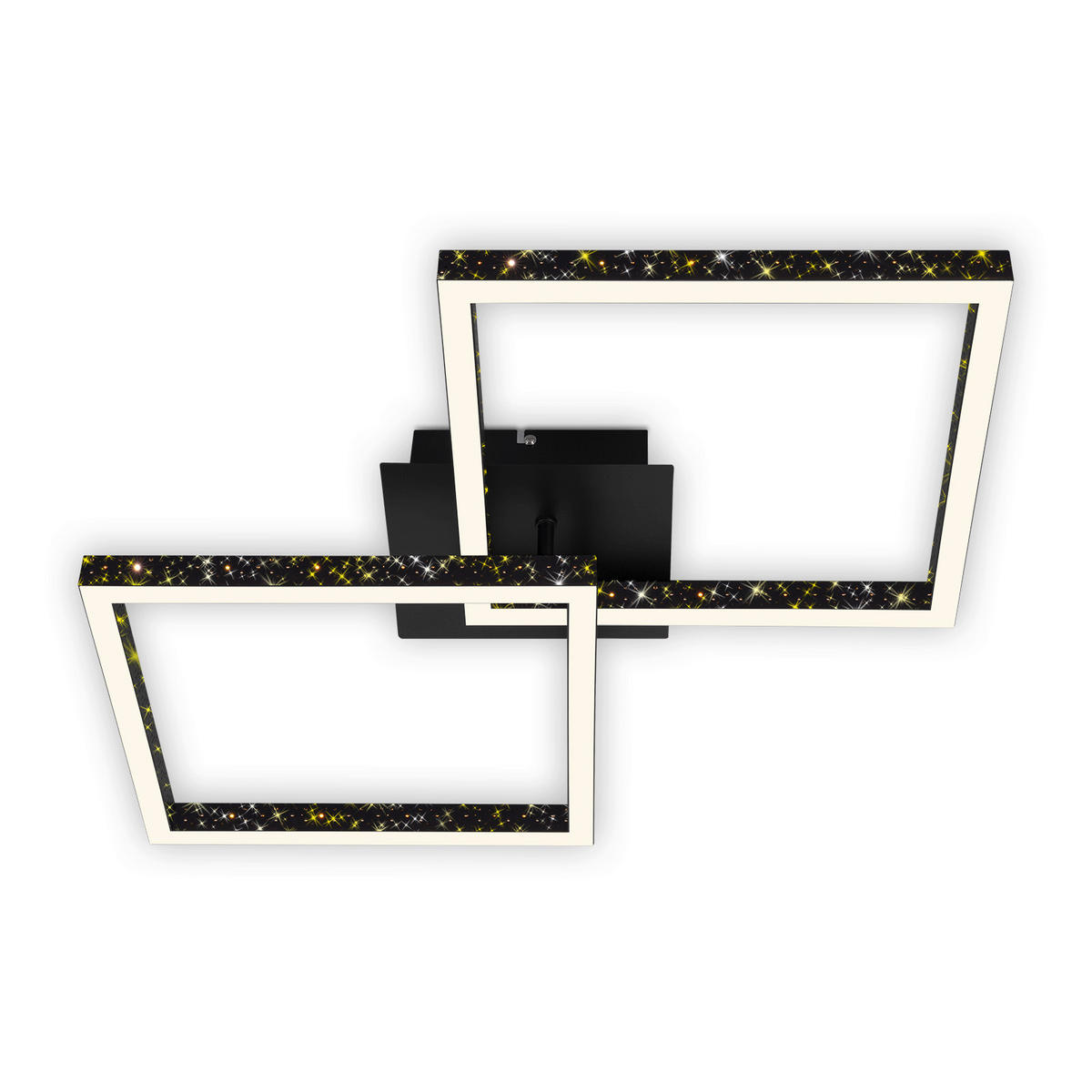 LED PLAFONJERA - crna, Dizajnerski, metal/plastika (52/52/9,5cm)