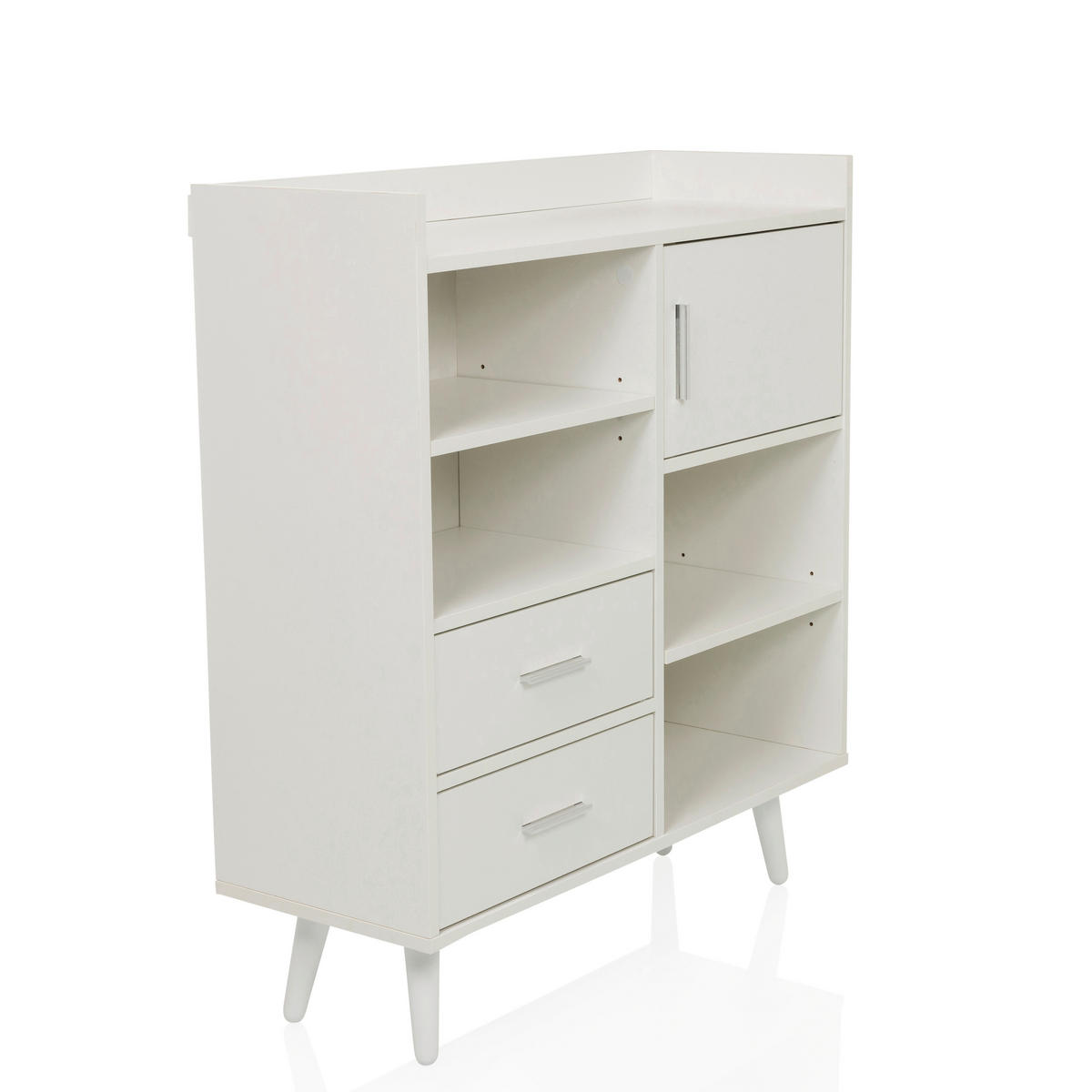 KOMMODE  in 80/90/30 cm  - Weiß, MODERN, Holzwerkstoff/Metall (80/90/30cm) - MID.YOU