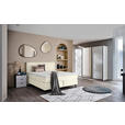 BOXSPRINGBETT 200/200 cm  in Creme  - Creme/Schwarz, KONVENTIONELL, Holz/Textil (200/200cm) - Voleo