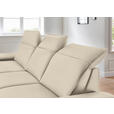 ECKSOFA  in Echtleder Creme  193/328 cm  - Creme/Schwarz, Design, Leder/Metall (193/328cm) - Dieter Knoll