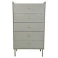 HIGHBOARD SNOW  in 70/121,6/40 cm  - Eichefarben/Goldfarben, Design, Holzwerkstoff/Metall (70/121,6/40cm) - Xora